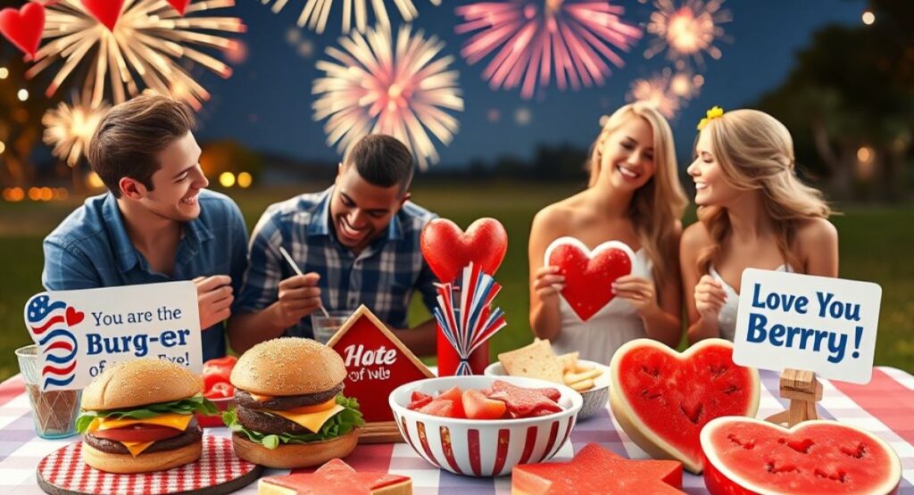 Cute 4th of July Food Puns About Love