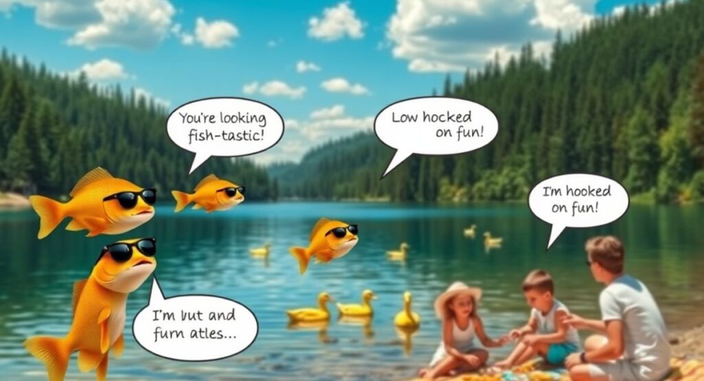 Funny Lake Puns Captions