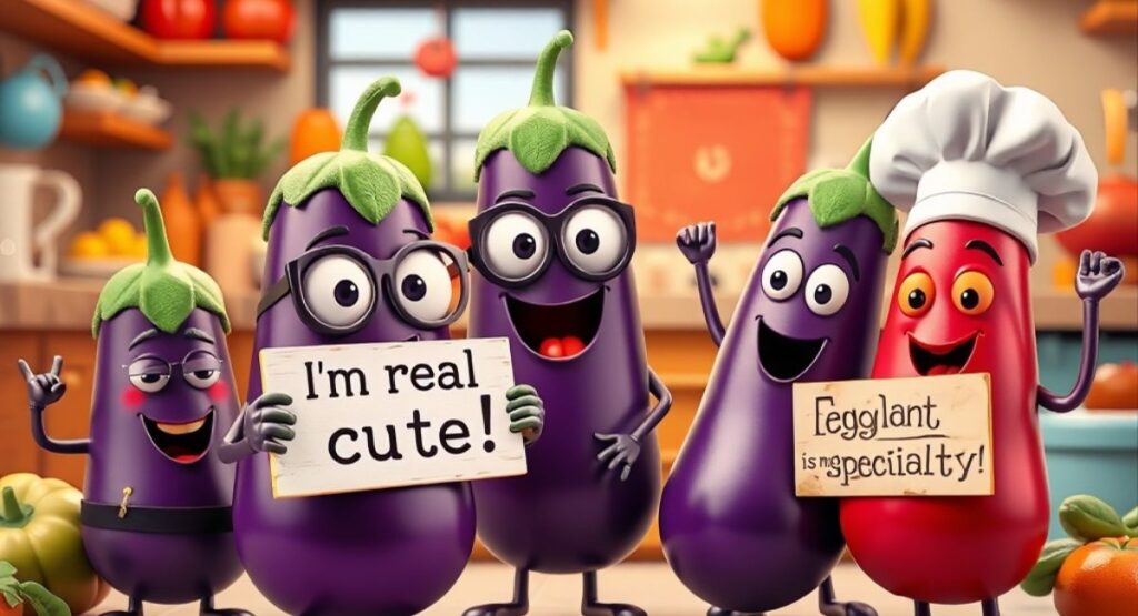 Eggplant Puns Captions