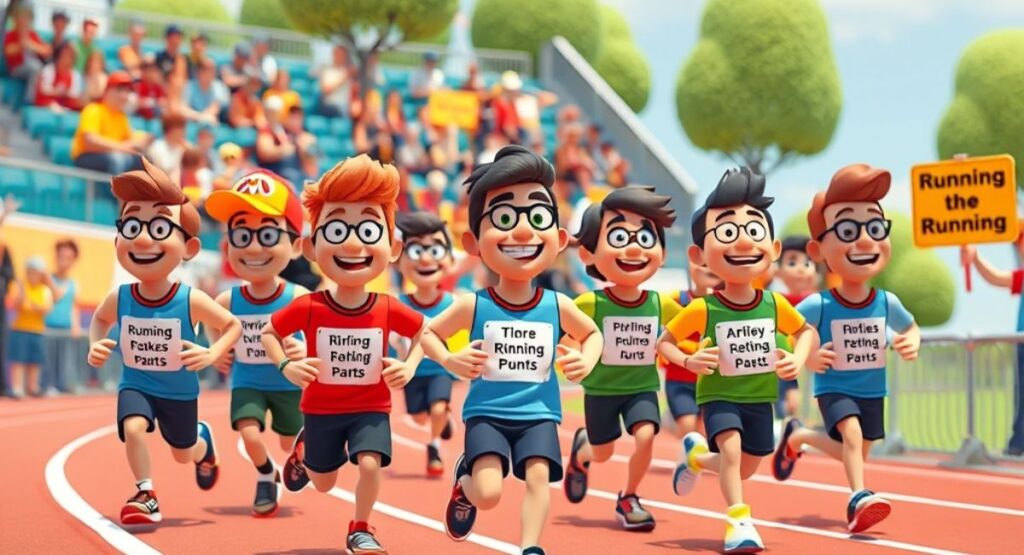 Running Puns Captions