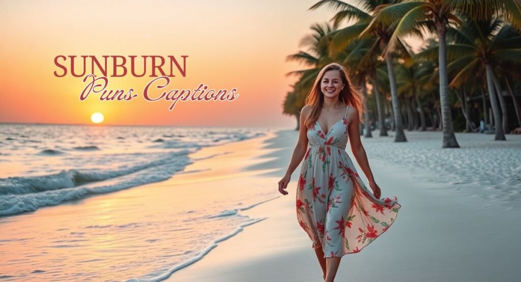 Sunburn Puns Captions