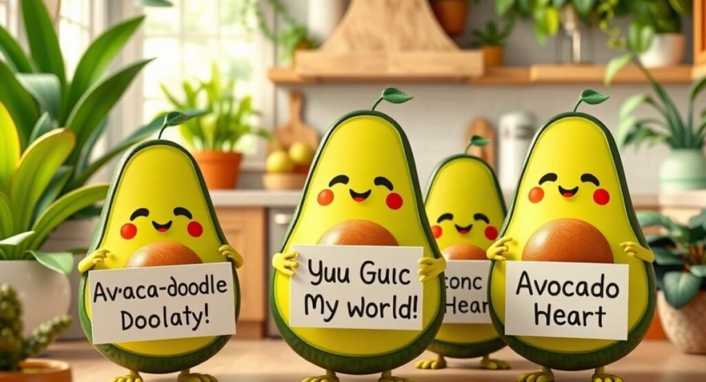 Avocado Caption Puns