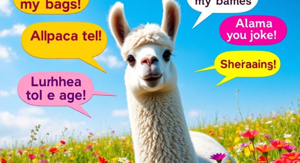 Funny Alpaca Puns Captions