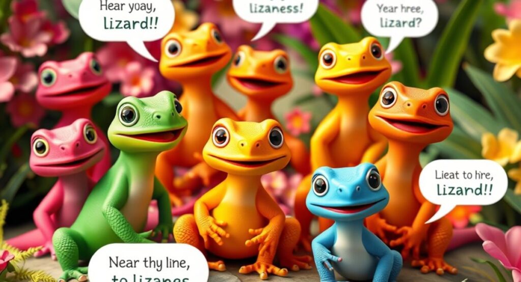 Funny Lizard Puns Captions