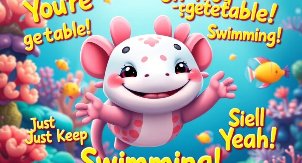 Iconic Sayings with an Axolotl Twist 