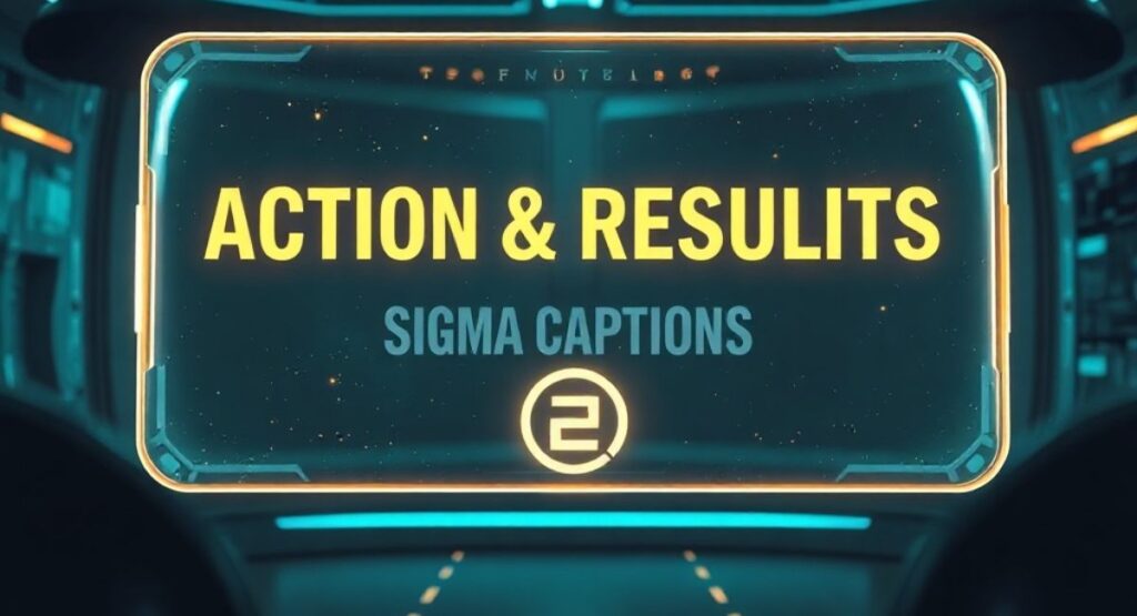 Action & Results Sigma Captions