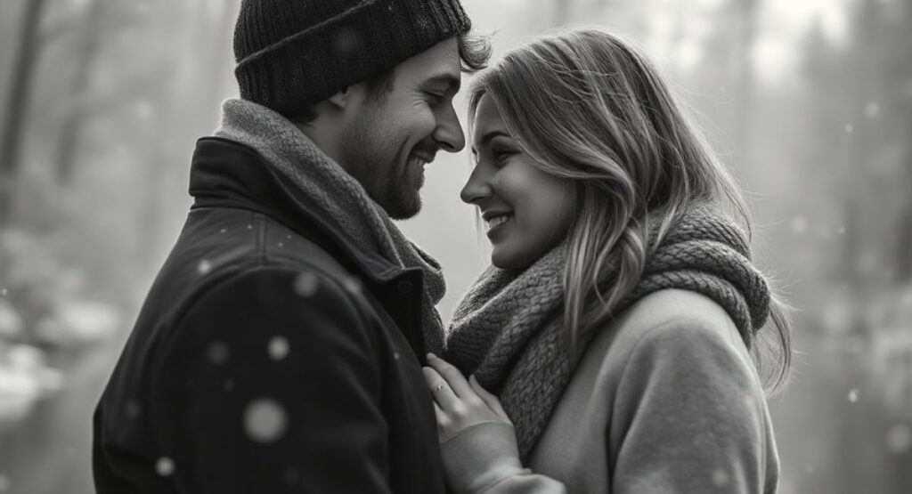 Romantic Black and White Captions