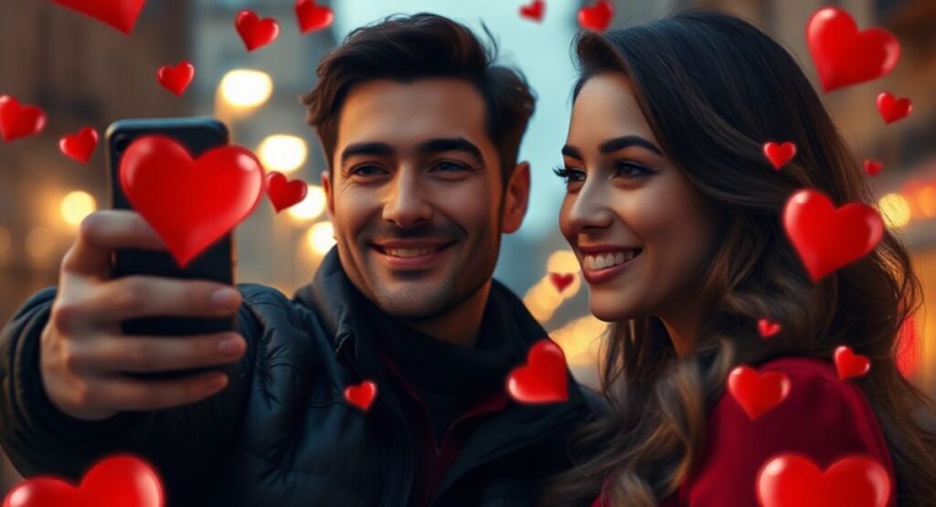 Romantic Red Captions for Couples