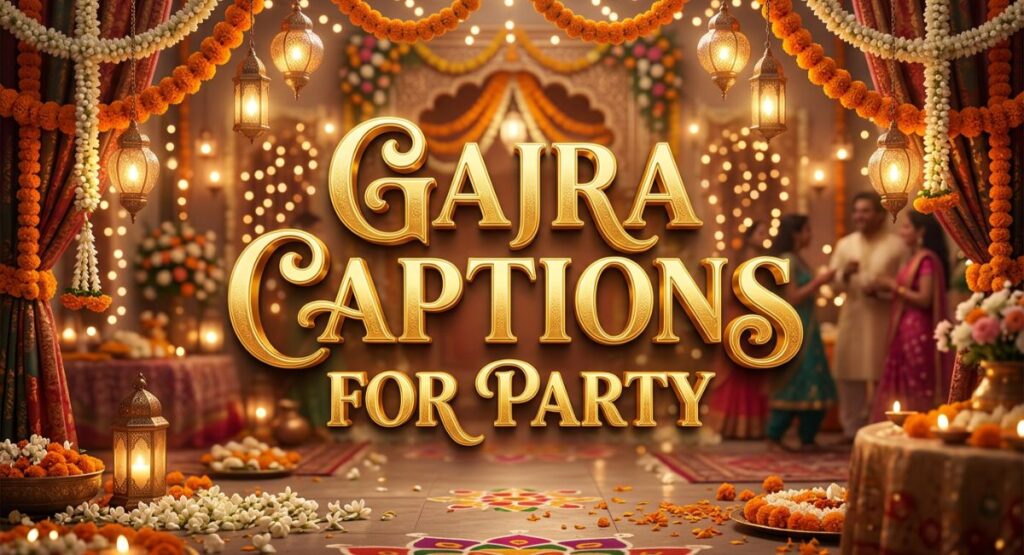 Gajra Captions for Party