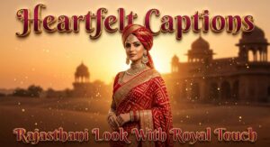 Heartfelt Captions For Rajasthani Look With Royal Touch