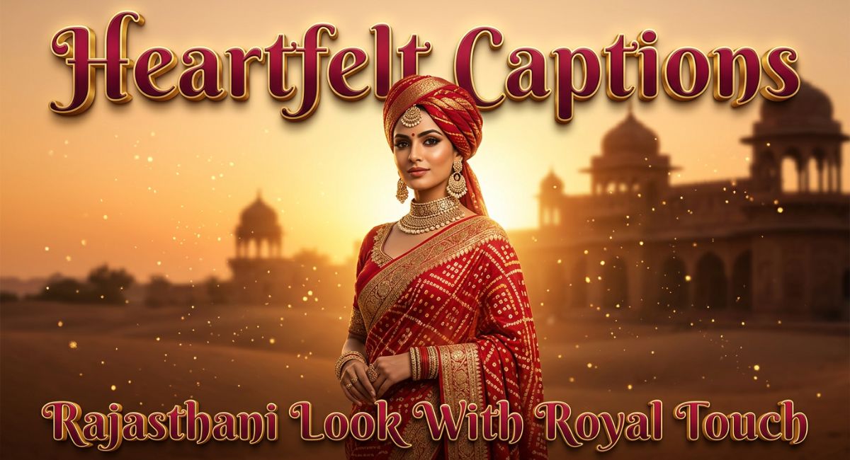 Heartfelt Captions For Rajasthani Look With Royal Touch
