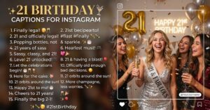 21 Birthday Captions for Instagram