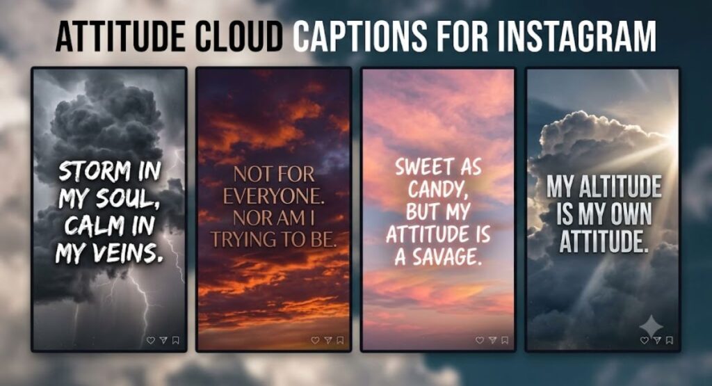 Attitude Cloud Captions For Instagram