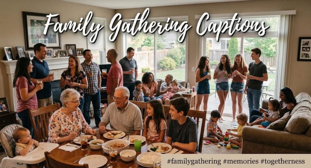 Family Gathering Captions