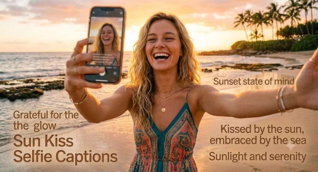 Sun Kiss Selfie Captions