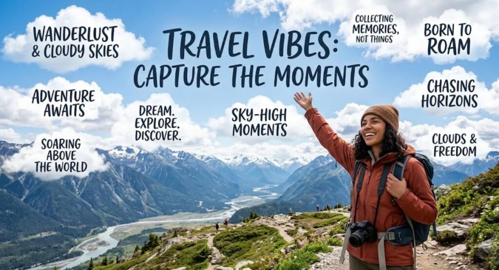 Cloud Captions for Travel Vibes