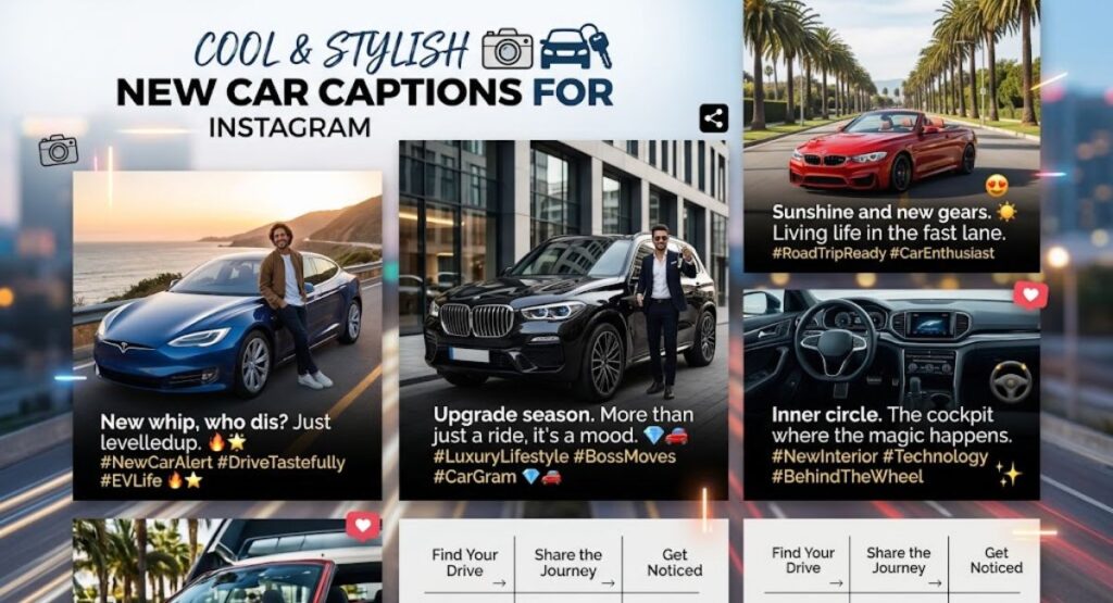Cool & Stylish New Car Captions for Instagram