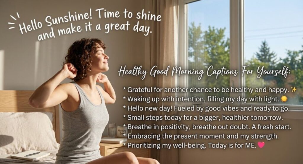 Healthy Good Morning Captions For Yourself