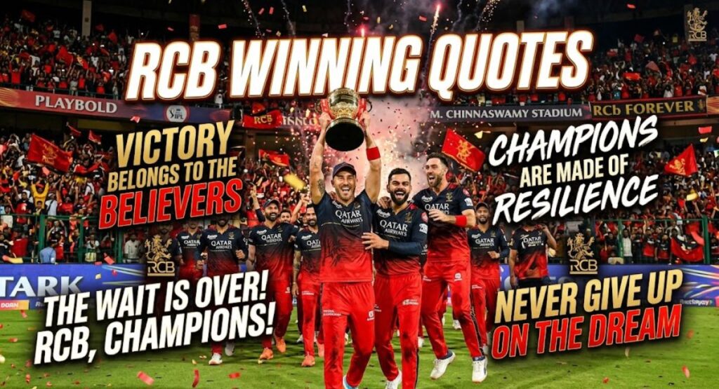 RCB Winning Quotes